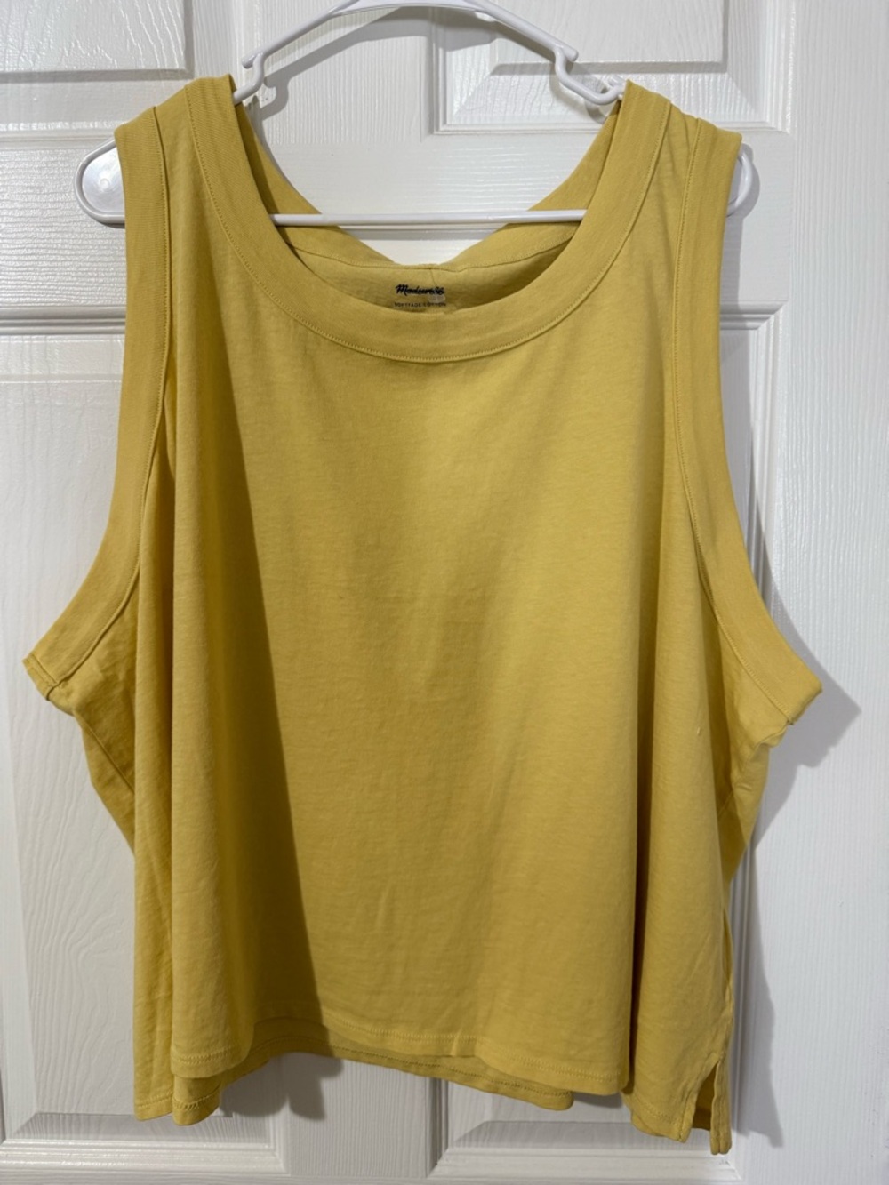 NWOT Madewell Boxy Tank Top yellow 4X